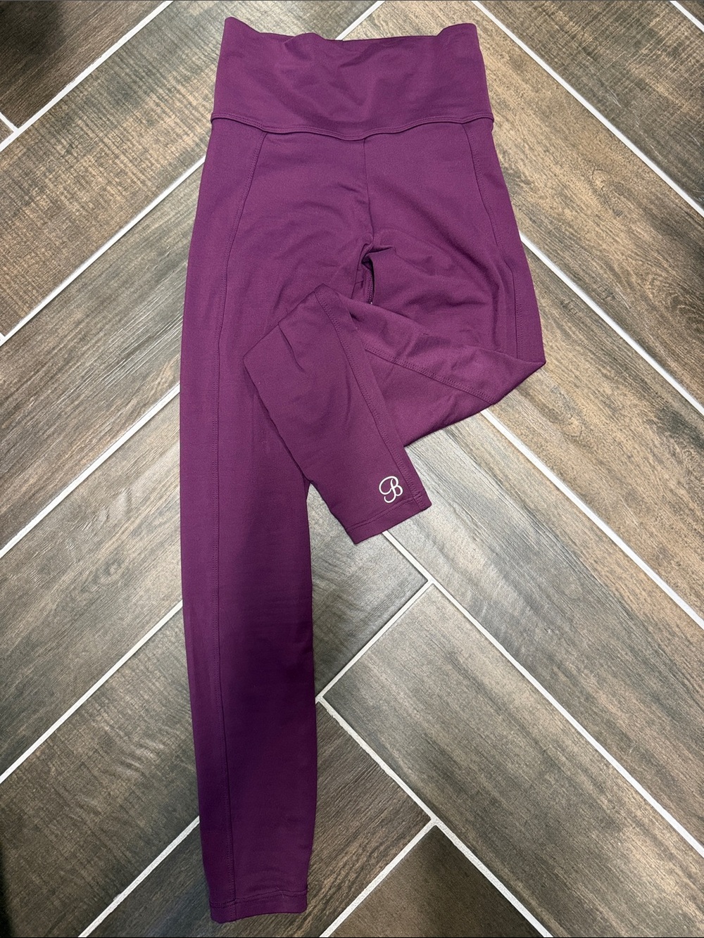 Bombshell Sportswear Deep Plum High-Waist Leggings - Picture 4 of 8